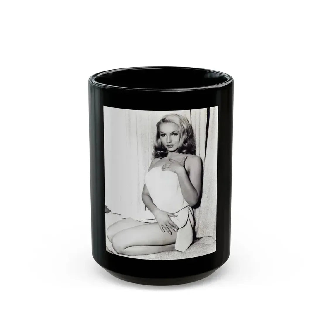 Julie Newmar #157 (Vintage Female Icon) Black Coffee Mug 15oz - Go Mug Yourself