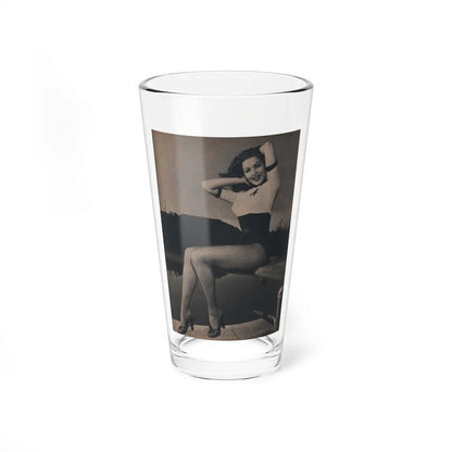 Julie Newmar #166 - Pages 15 Pages 2 of 5 with, Julie+1 Full Page B&W Photo from COVER GIRLS MODELS Mag. Nov. '53 (Vintage Female Icon) Pint Glass 16oz 16oz - Go Mug Yourself