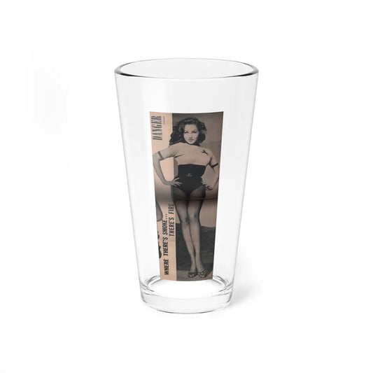 Julie Newmar #170 - Pages 19 Pages 5 of 5 with, Julie+1 Full Page B&W Photo from COVER GIRLS MODELS Mag. Nov. '53 (Vintage Female Icon) Pint Glass 16oz 16oz - Go Mug Yourself