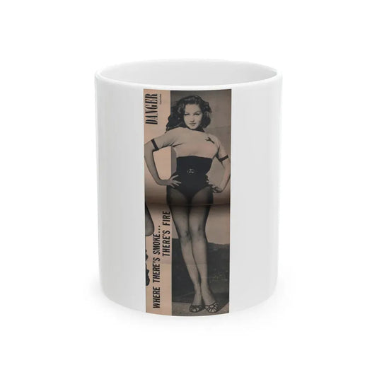 Julie Newmar #170 - Pages 19 Pages 5 of 5 with, Julie+1 Full Page B&W Photo from COVER GIRLS MODELS Mag. Nov. '53 (Vintage Female Icon) White Coffee Mug 11oz - Go Mug Yourself