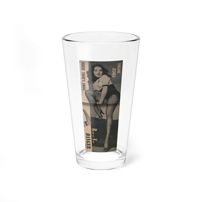 Julie Newmar #171 - Pages 18 Pages 4 of 5 with, Julie+1 Full Page B&W Photo from COVER GIRLS MODELS Mag. Nov. '53 (Vintage Female Icon) Pint Glass 16oz 16oz - Go Mug Yourself
