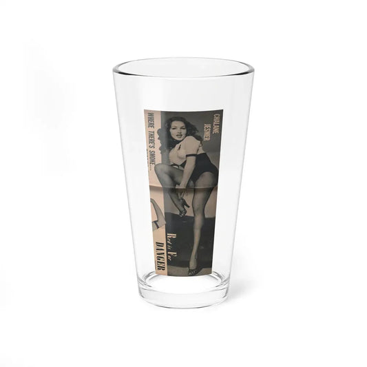 Julie Newmar #171 - Pages 18 Pages 4 of 5 with, Julie+1 Full Page B&W Photo from COVER GIRLS MODELS Mag. Nov. '53 (Vintage Female Icon) Pint Glass 16oz 16oz - Go Mug Yourself