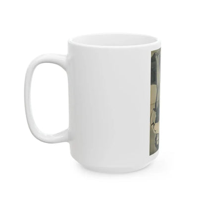 Julie Newmar #173 - Pages 18-19 Pages 4 & 5 of 5 with, Julie+2 Full Page B&W Photos from Cover Girl Models Mag. Nov. '53 (Vintage Female Icon) White Coffee Mug - Go Mug Yourself