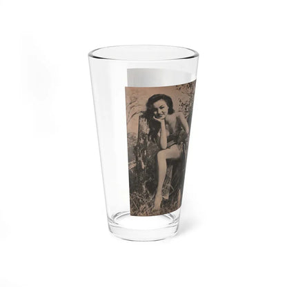 Julie Newmar #194 - Pages 30-31 Pages & 2 of 2 with, Julie+2 Full Page B&W Photos & Caption from SHE Digest Mag. Aug. '59 (Vintage Female Icon) Pint Glass 16oz - Go Mug Yourself