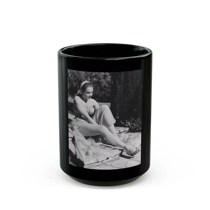 Julie Newmar #195 (Vintage Female Icon) Black Coffee Mug 15oz - Go Mug Yourself