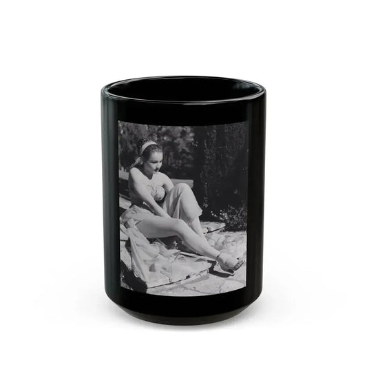 Julie Newmar #195 (Vintage Female Icon) Black Coffee Mug 15oz - Go Mug Yourself