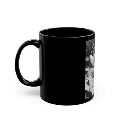 Julie Newmar #195 (Vintage Female Icon) Black Coffee Mug - Go Mug Yourself