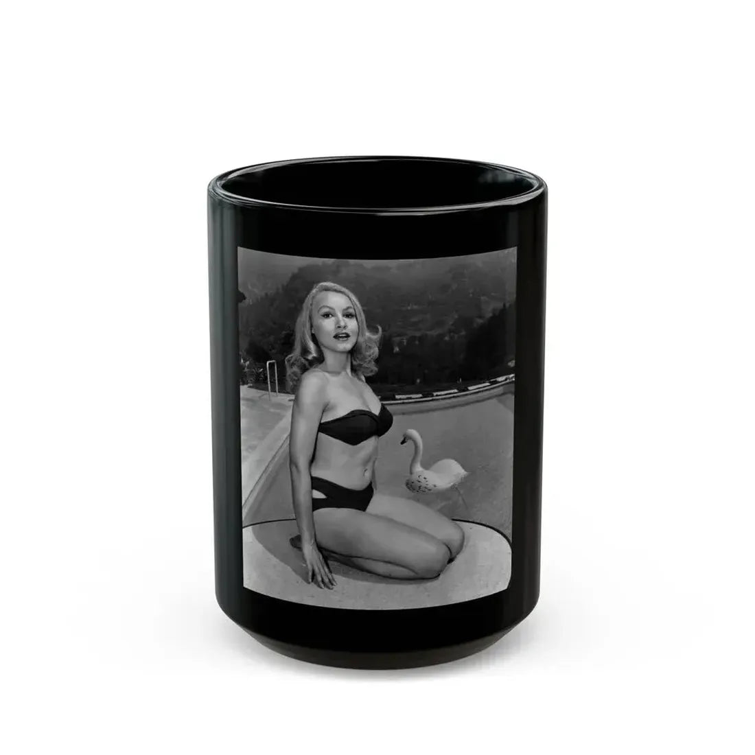 Julie Newmar #196 (Vintage Female Icon) Black Coffee Mug 15oz - Go Mug Yourself