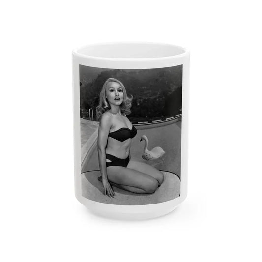 Julie Newmar #196 (Vintage Female Icon) White Coffee Mug 15oz - Go Mug Yourself