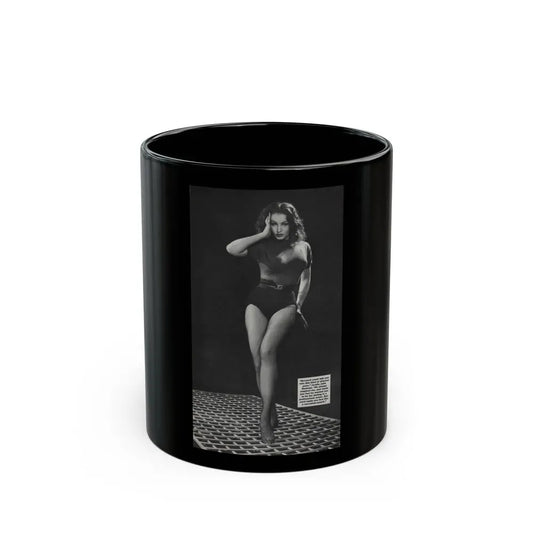 Julie Newmar #200 - Femme Fatales Mag. Aug. '98 (Vintage Female Icon) Black Coffee Mug 11oz - Go Mug Yourself