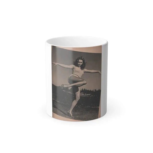 Julie Newmar #202 - [Pages 15] Pages 2 of 5 with, Julie+1 Full Page B&W Photo & Article from COVER GIRLS MODELS Mag. Feb '54 (Vintage Female Icon) Color Changing Coffee Mug 11oz - Go Mug Yourself