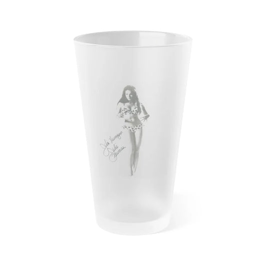 Julie Newmar #21 (Vintage Female Icon) Frosted Pint Glass 16oz-16oz-Frosted-Go Mug Yourself