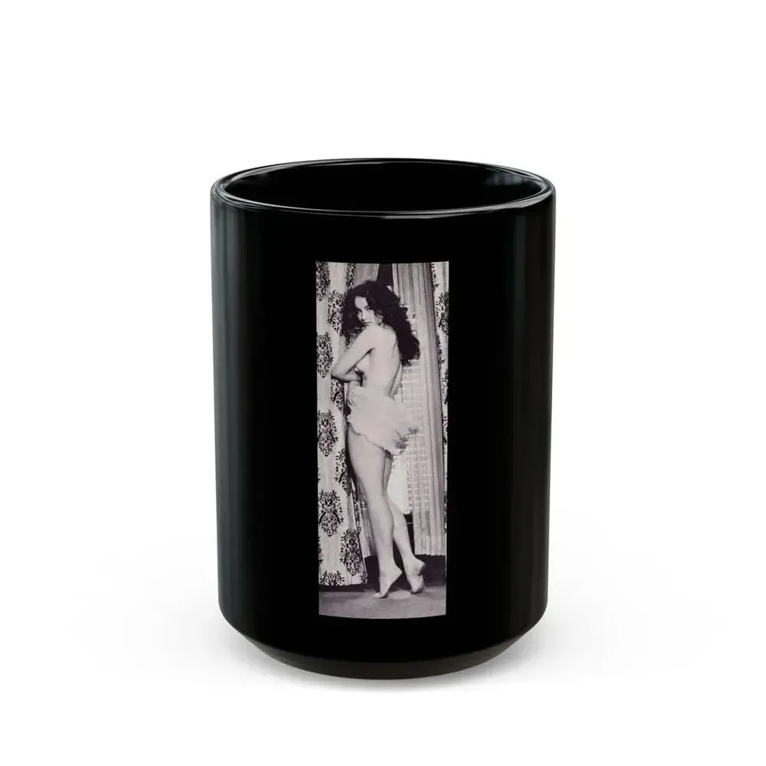 Julie Newmar #210 (Vintage Female Icon) Black Coffee Mug 15oz - Go Mug Yourself