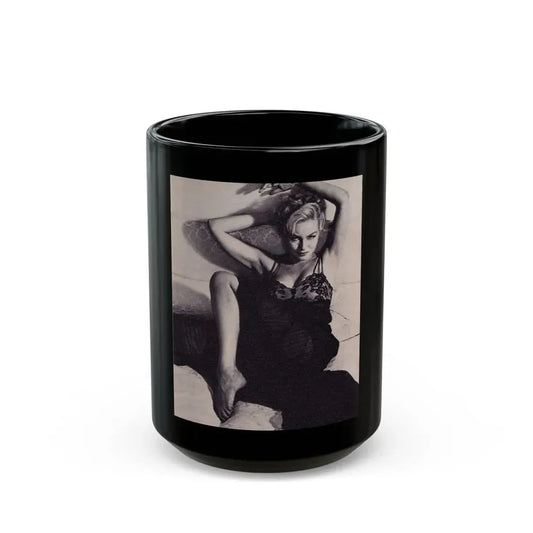 Julie Newmar #211 (Vintage Female Icon) Black Coffee Mug 15oz - Go Mug Yourself
