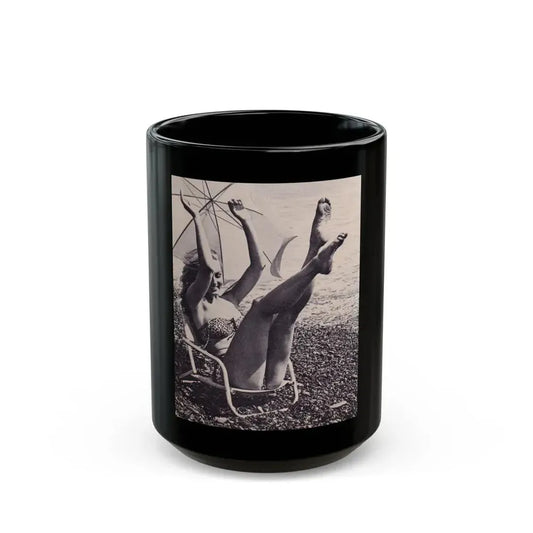 Julie Newmar #212 (Vintage Female Icon) Black Coffee Mug 15oz - Go Mug Yourself