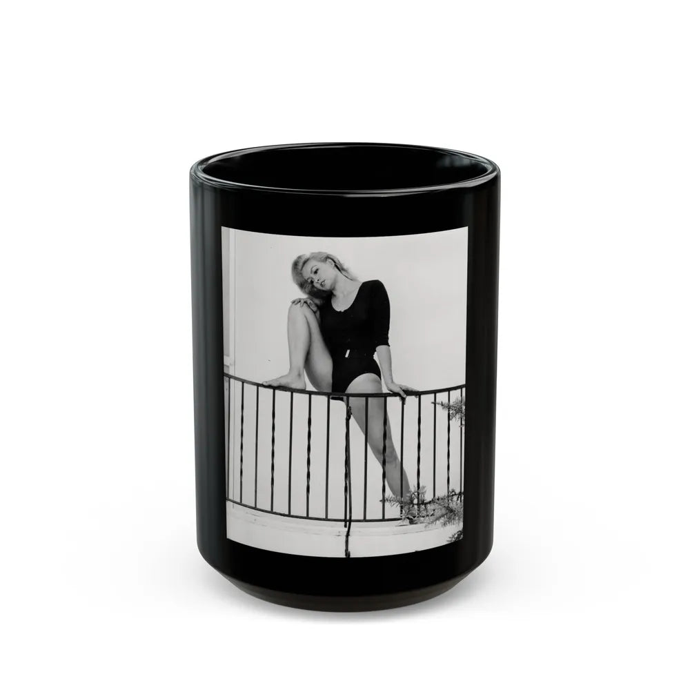 Julie Newmar #213 (Vintage Female Icon) Black Coffee Mug-15oz-Go Mug Yourself