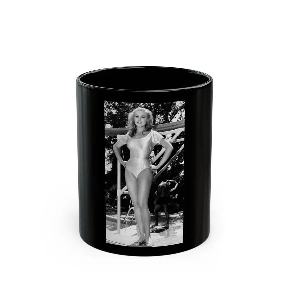 Julie Newmar #214 (Vintage Female Icon) Black Coffee Mug-11oz-Go Mug Yourself