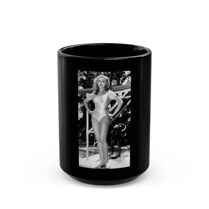 Julie Newmar #214 (Vintage Female Icon) Black Coffee Mug-15oz-Go Mug Yourself