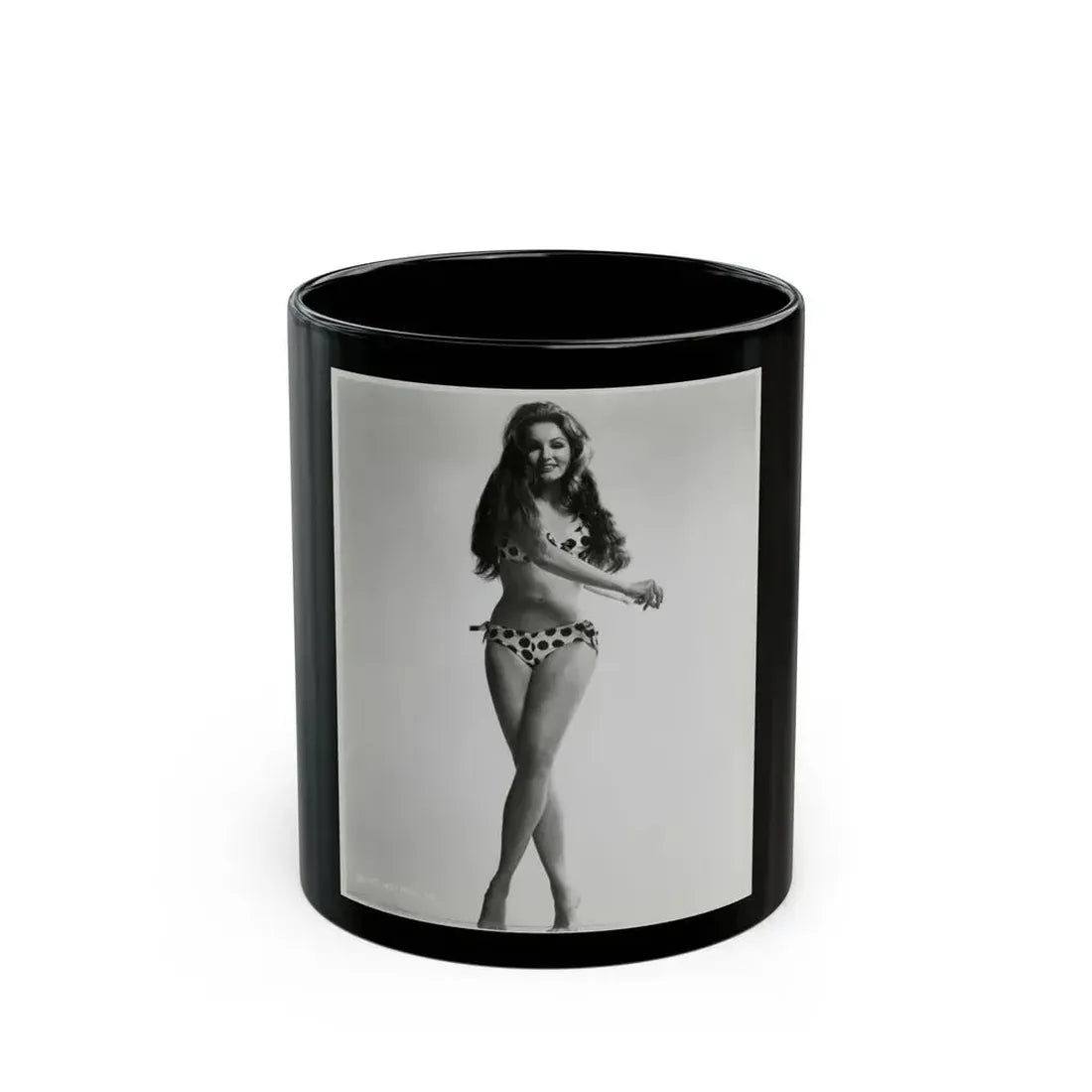 Julie Newmar #22 (Vintage Female Icon) Black Coffee Mug 11oz - Go Mug Yourself
