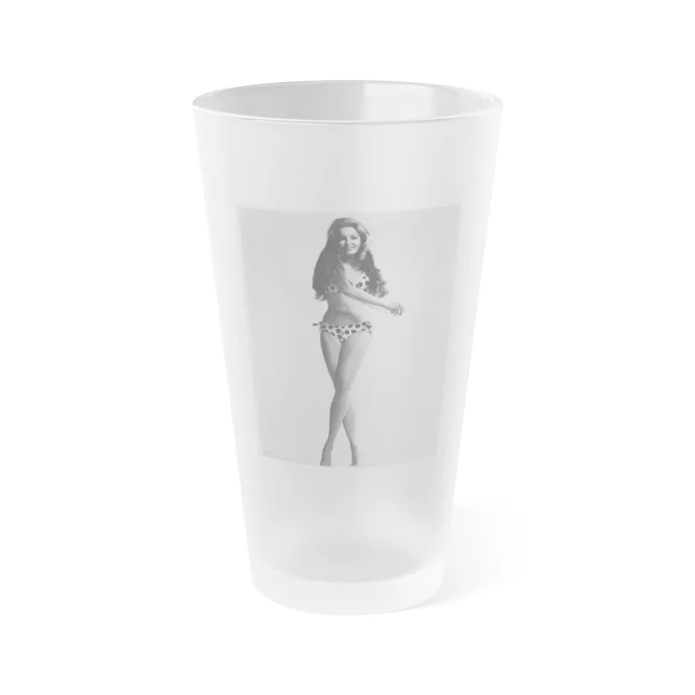 Julie Newmar #22 (Vintage Female Icon) Frosted Pint Glass 16oz-16oz-Frosted-Go Mug Yourself