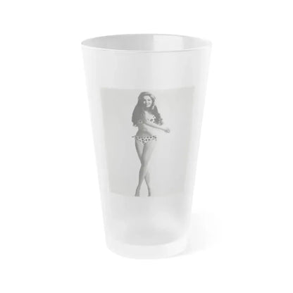 Julie Newmar #22 (Vintage Female Icon) Frosted Pint Glass 16oz 16oz Frosted - Go Mug Yourself