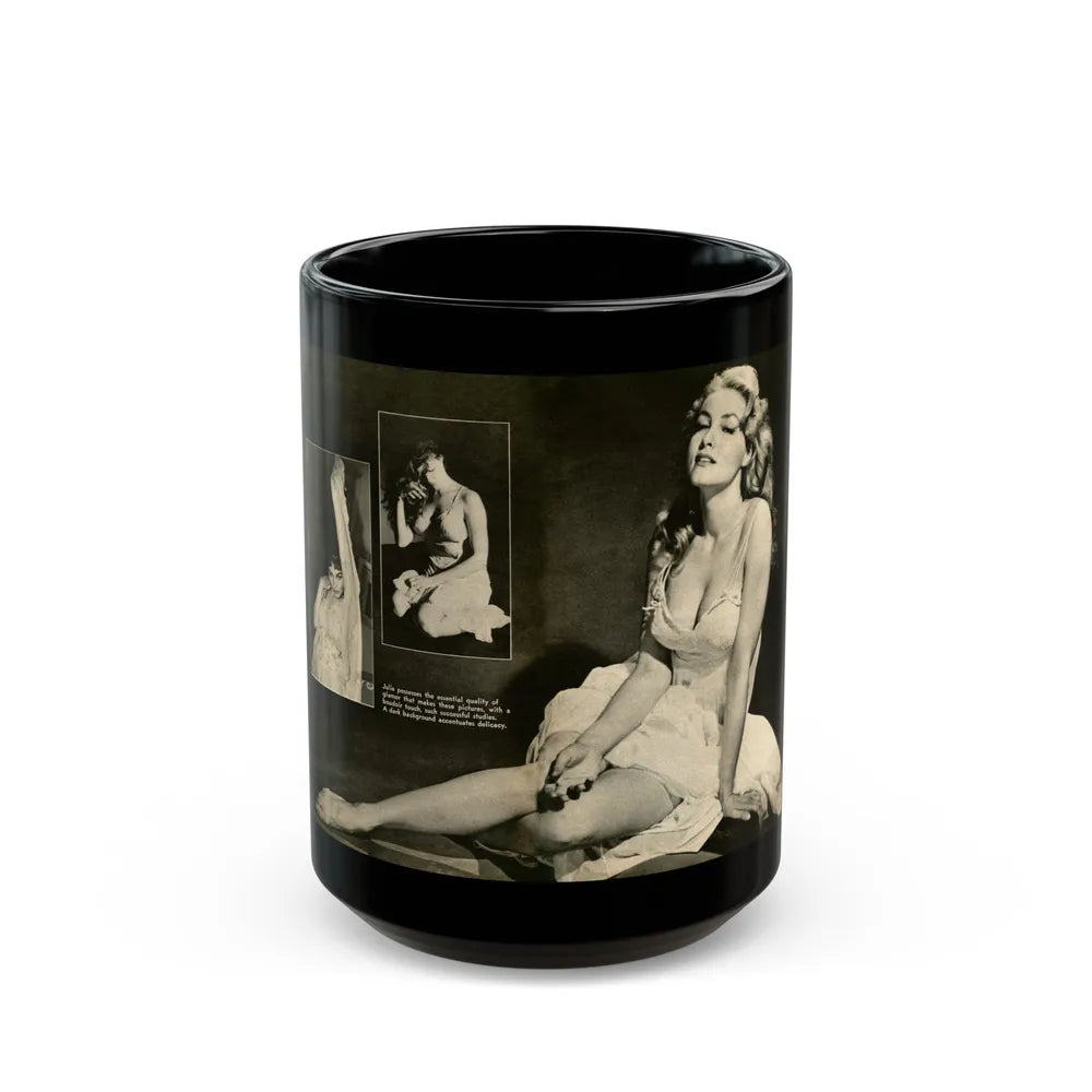 Julie Newmar #232 (Vintage Female Icon) Black Coffee Mug-15oz-Go Mug Yourself