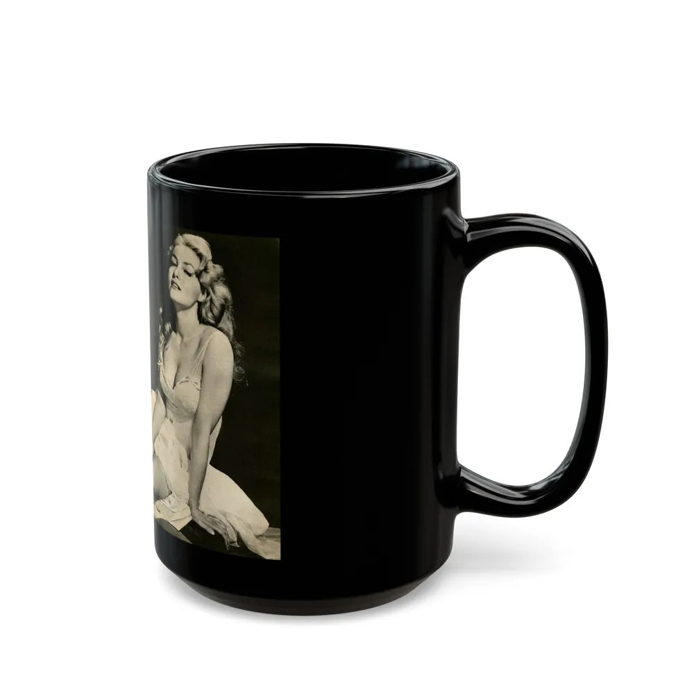 Julie Newmar #232 (Vintage Female Icon) Black Coffee Mug-Go Mug Yourself