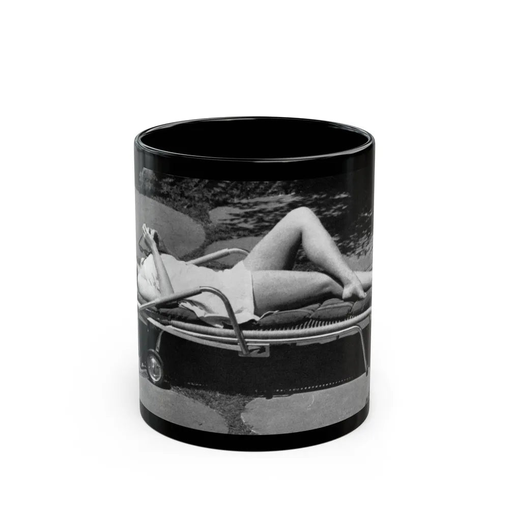 Julie Newmar #239 (Vintage Female Icon) Black Coffee Mug-11oz-Go Mug Yourself