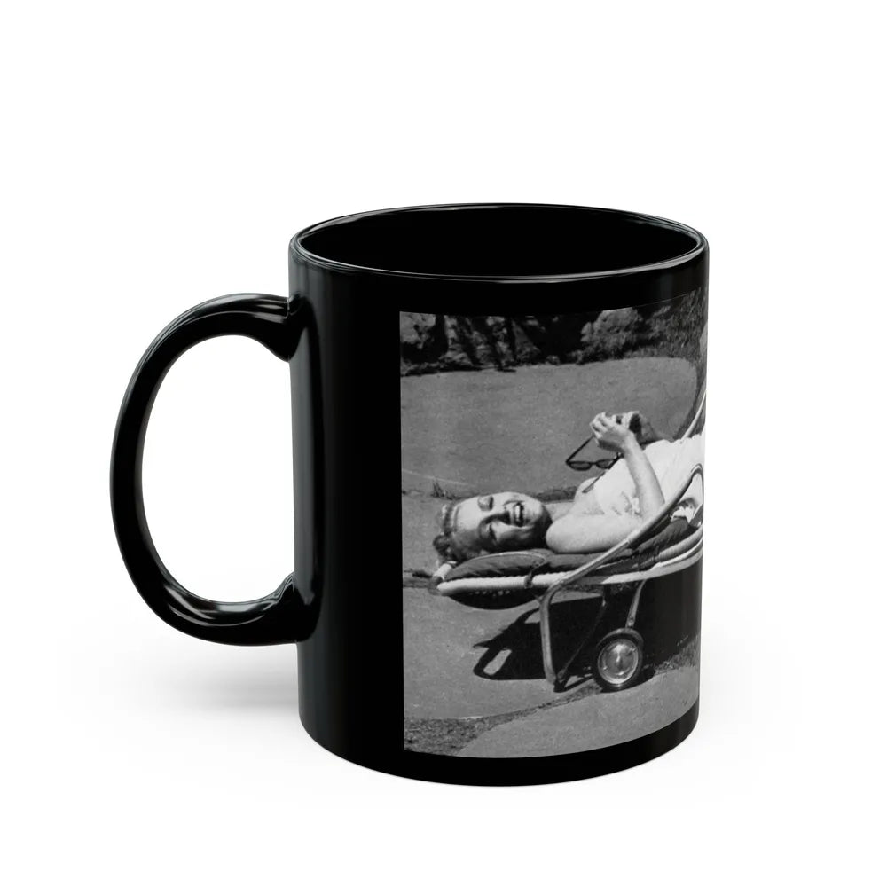 Julie Newmar #239 (Vintage Female Icon) Black Coffee Mug-Go Mug Yourself