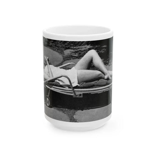 Julie Newmar #239 (Vintage Female Icon) White Coffee Mug 15oz - Go Mug Yourself