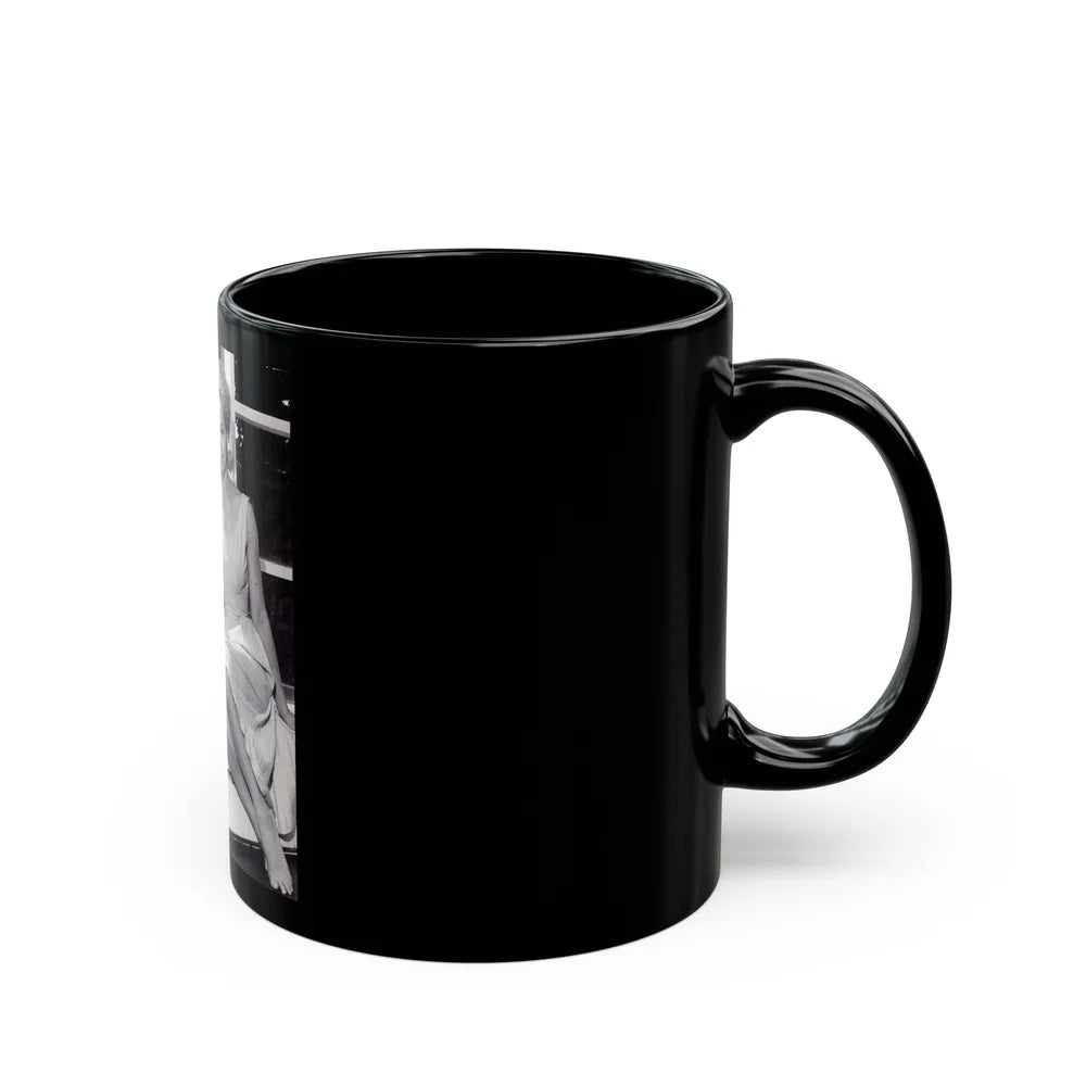 Julie Newmar #244 (Vintage Female Icon) Black Coffee Mug-Go Mug Yourself