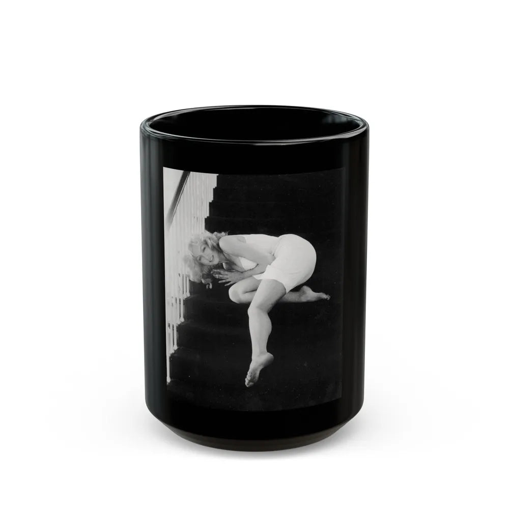 Julie Newmar #245 (Vintage Female Icon) Black Coffee Mug-15oz-Go Mug Yourself