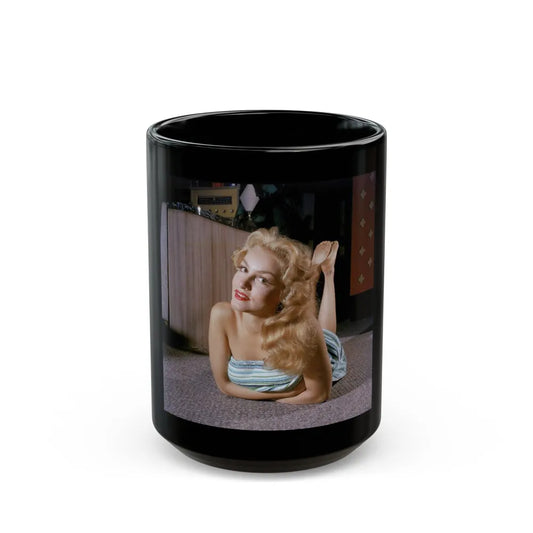 Julie Newmar #251 (Vintage Female Icon) Black Coffee Mug-15oz-Go Mug Yourself