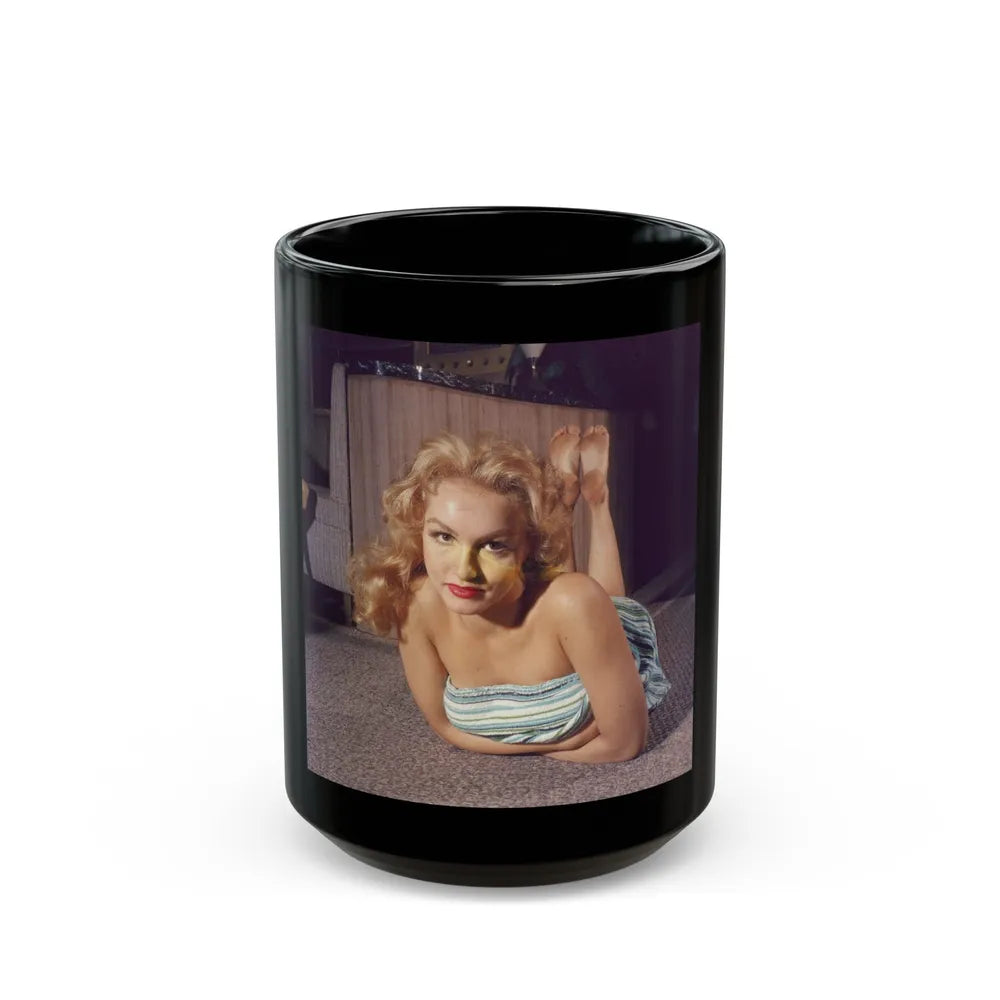 Julie Newmar #252 (Vintage Female Icon) Black Coffee Mug-15oz-Go Mug Yourself