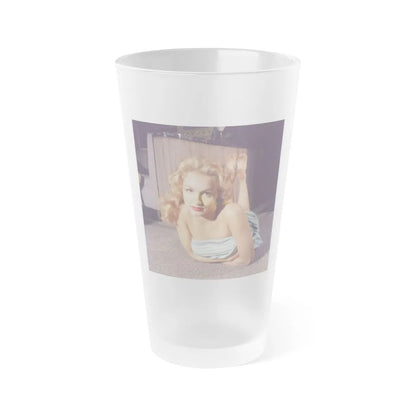 Julie Newmar #252 (Vintage Female Icon) Frosted Pint Glass 16oz-16oz-Frosted-Go Mug Yourself