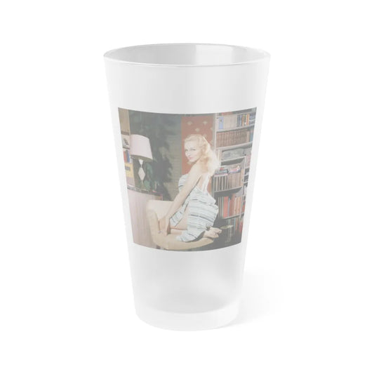 Julie Newmar #254 (Vintage Female Icon) Frosted Pint Glass 16oz-16oz-Frosted-Go Mug Yourself