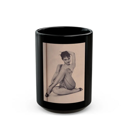 Julie Newmar #263 (Vintage Female Icon) Black Coffee Mug-15oz-Go Mug Yourself