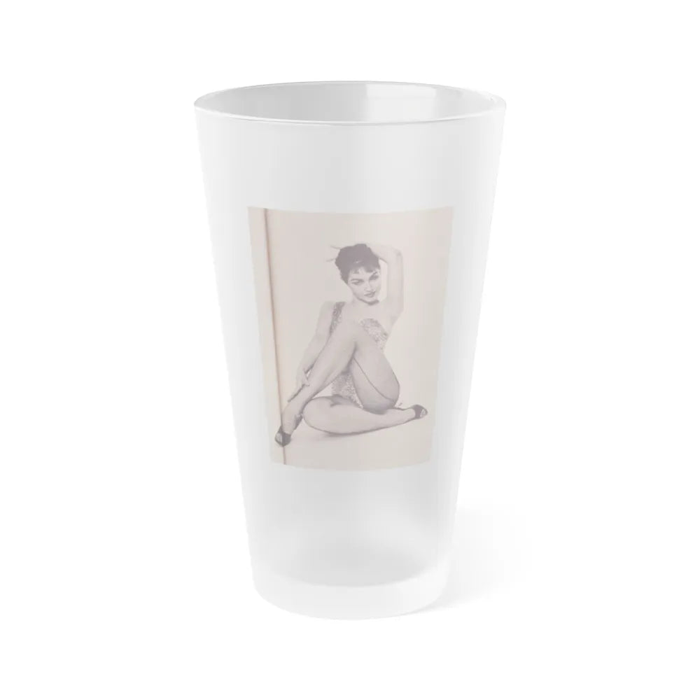 Julie Newmar #263 (Vintage Female Icon) Frosted Pint Glass 16oz-16oz-Frosted-Go Mug Yourself