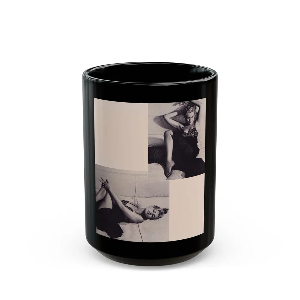 Julie Newmar #264 (Vintage Female Icon) Black Coffee Mug-15oz-Go Mug Yourself