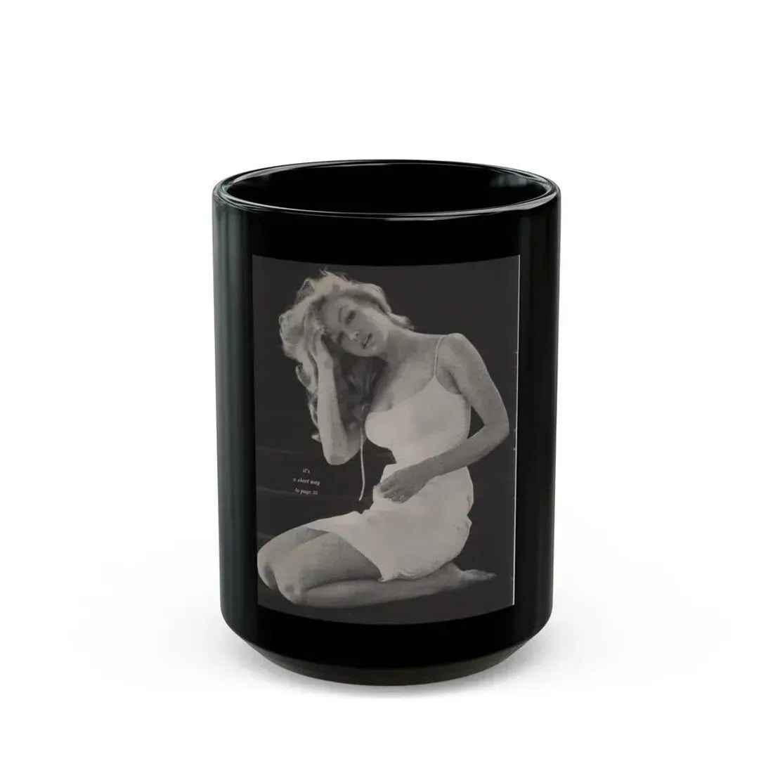 Julie Newmar #266 (Vintage Female Icon) Black Coffee Mug 15oz - Go Mug Yourself