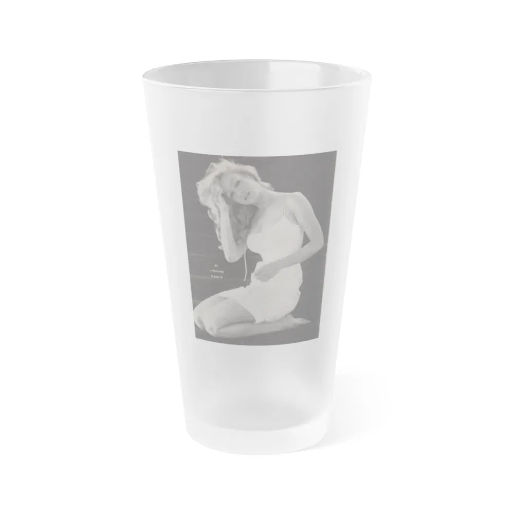 Julie Newmar #266 (Vintage Female Icon) Frosted Pint Glass 16oz-16oz-Frosted-Go Mug Yourself