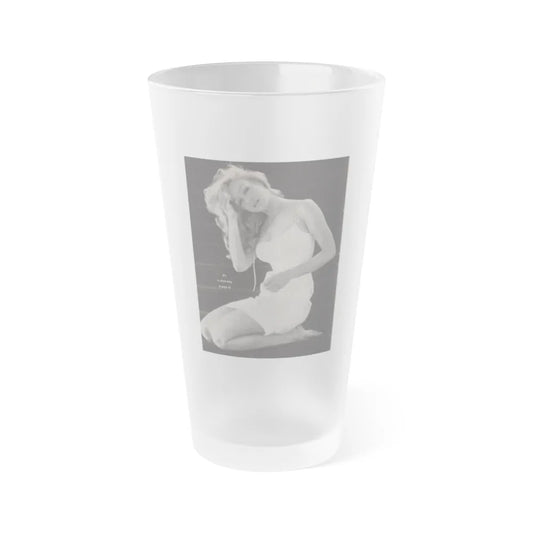 Julie Newmar #266 (Vintage Female Icon) Frosted Pint Glass 16oz-16oz-Frosted-Go Mug Yourself