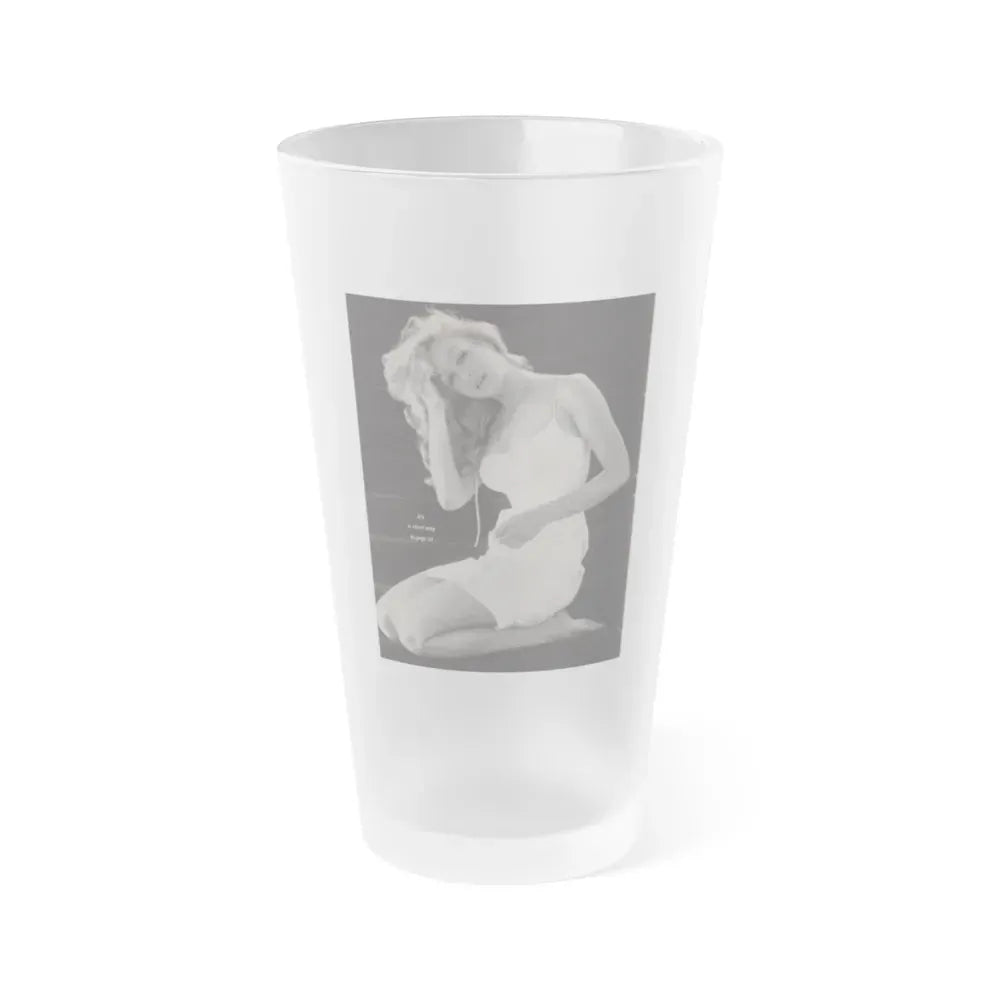 Julie Newmar #266 (Vintage Female Icon) Frosted Pint Glass 16oz 16oz Frosted - Go Mug Yourself