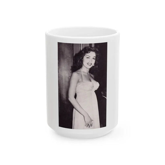 Julie Newmar #279 (Vintage Female Icon) White Coffee Mug 15oz - Go Mug Yourself