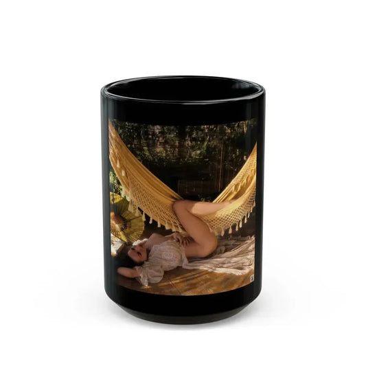 Julie Newmar #283 - Topless (Vintage Female Icon) Black Coffee Mug 15oz - Go Mug Yourself