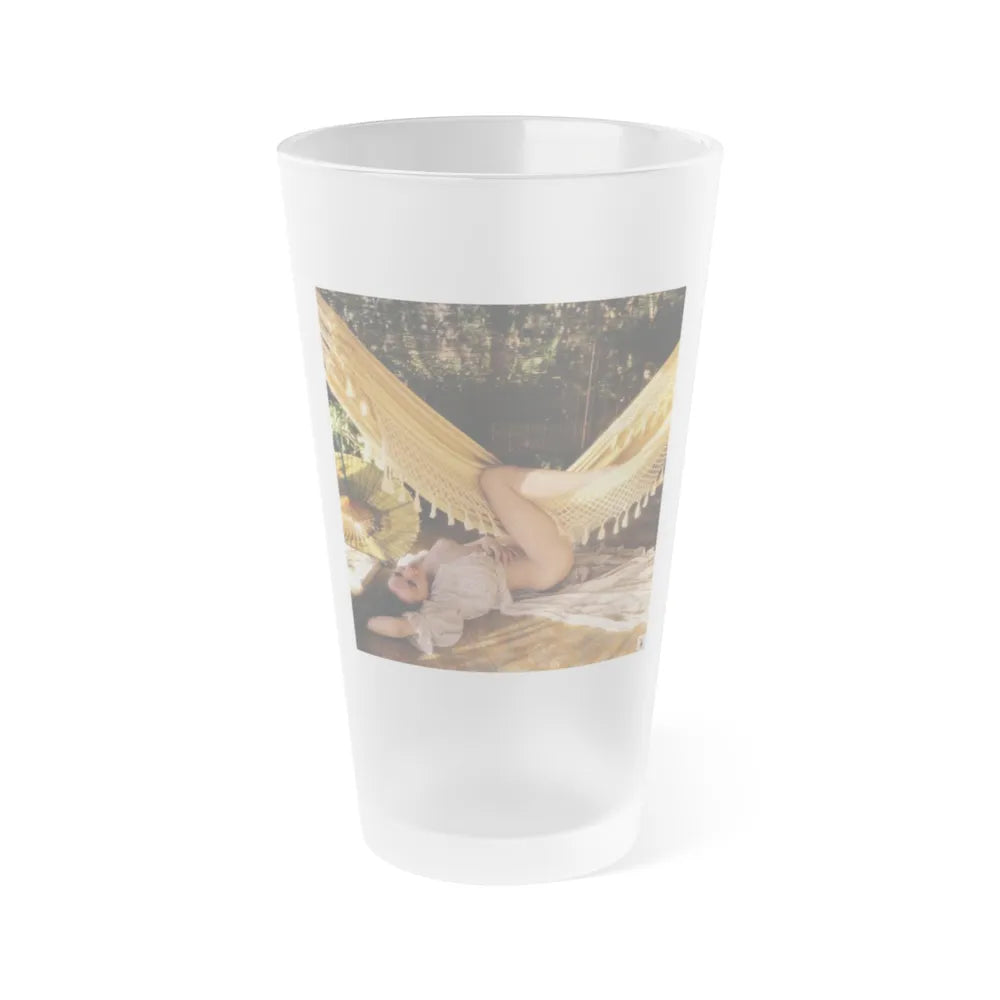 Julie Newmar #283 - Topless (Vintage Female Icon) Frosted Pint Glass 16oz-16oz-Frosted-Go Mug Yourself