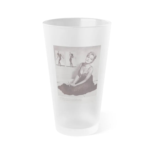 Julie Newmar #288 (Vintage Female Icon) Frosted Pint Glass 16oz-16oz-Frosted-Go Mug Yourself