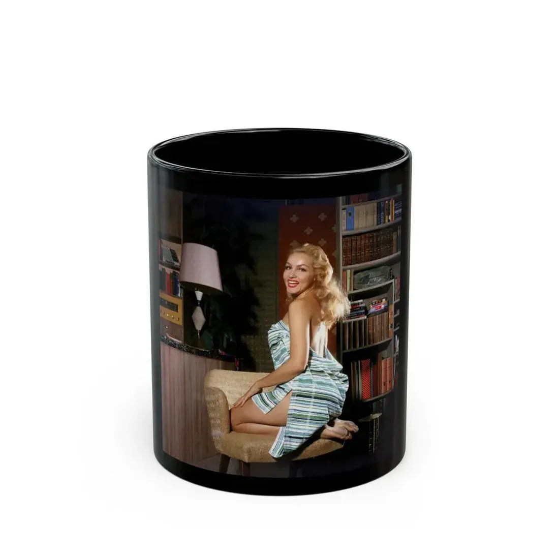 Julie Newmar #289 (Vintage Female Icon) Black Coffee Mug 11oz - Go Mug Yourself