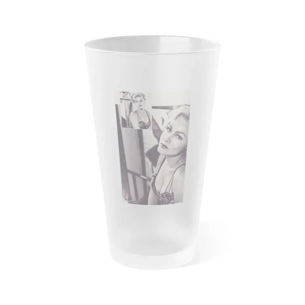 Julie Newmar #292 (Vintage Female Icon) Frosted Pint Glass 16oz 16oz Frosted - Go Mug Yourself