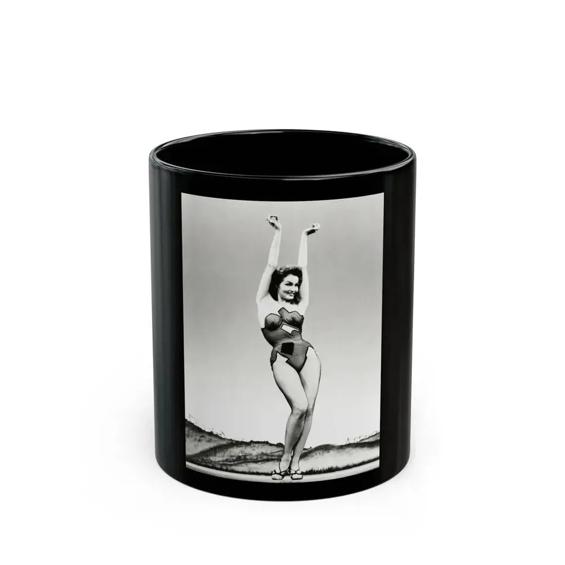 Julie Newmar #294 (Vintage Female Icon) Black Coffee Mug 11oz - Go Mug Yourself